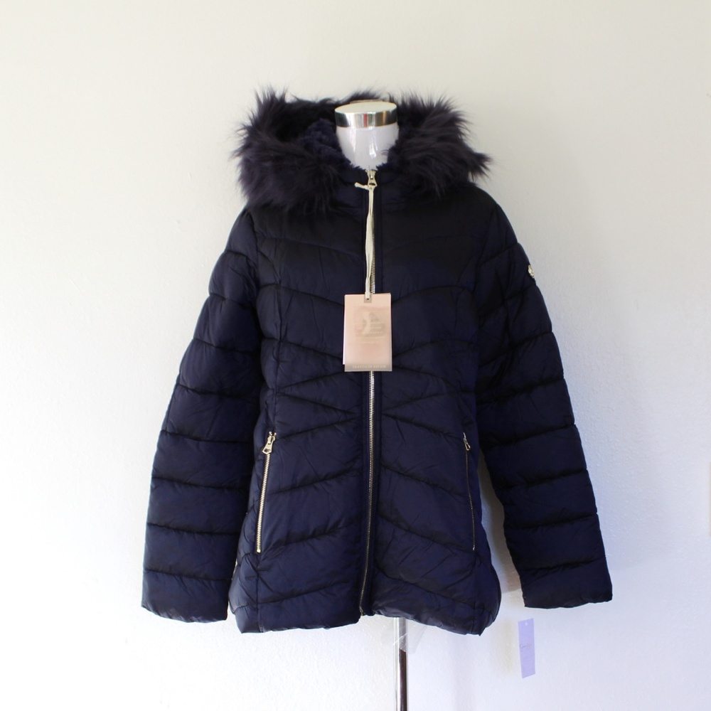 NWT Jessica Simpson Lightweight Trim Hooded Jacket Medium